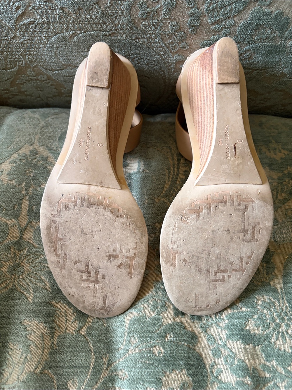 Elaine Turner Blush Pink Ankle-Strap Sandals - Picture 3 of 7